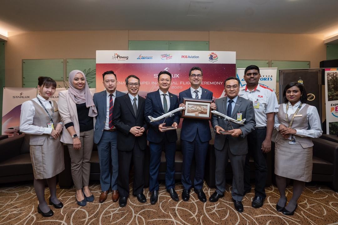MALAYSIA WELCOMES STARLUX AIRLINES  INAUGURAL FLIGHT TAIPEI TO PENANG