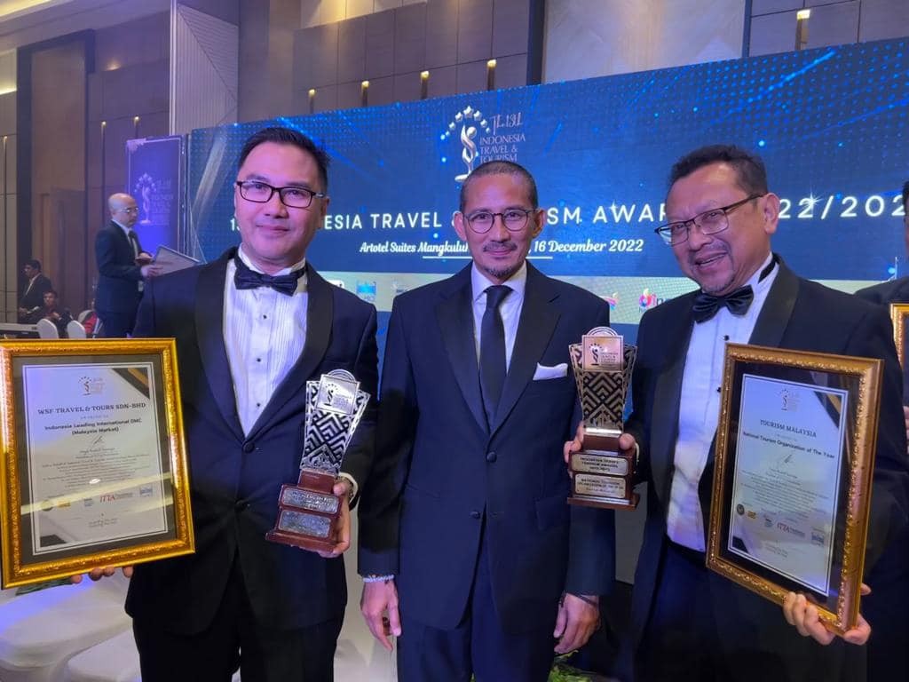TOURISM MALAYSIA AWARDED THE NATIONAL TOURISM ORGANISATION OF THE YEAR AT THE 13TH INDONESIA TRAVEL AND TOURISM (ITTA) AWARDS 2022/2023