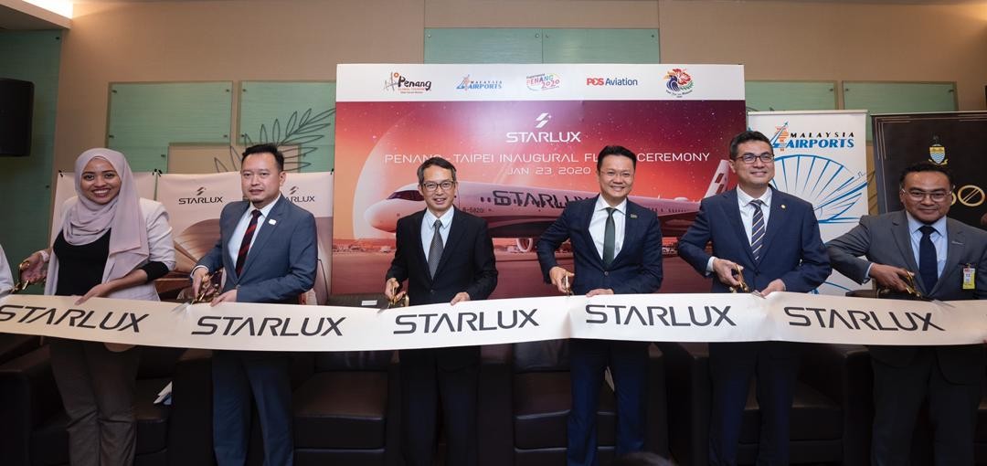 MALAYSIA WELCOMES STARLUX AIRLINES  INAUGURAL FLIGHT TAIPEI TO PENANG
