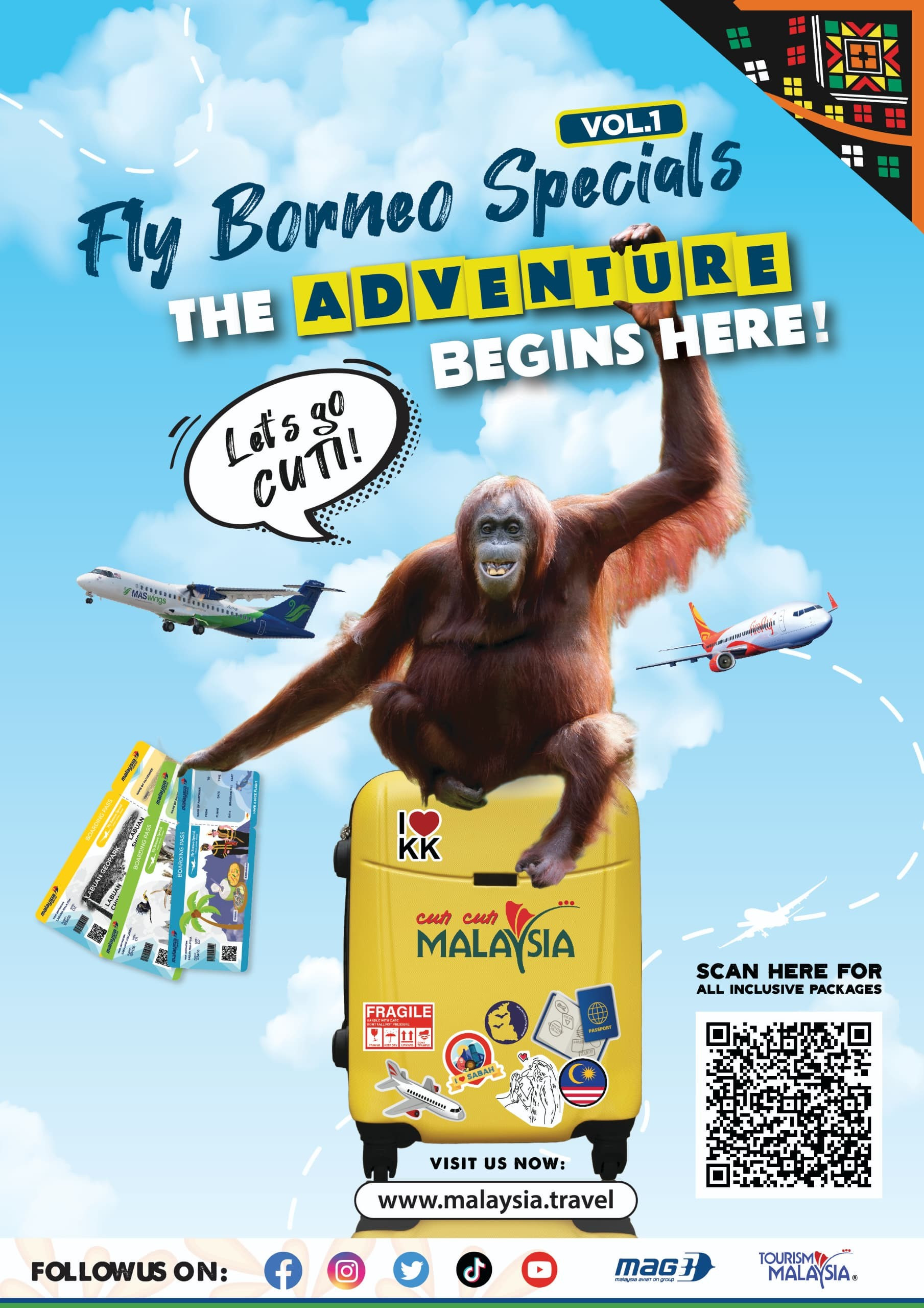 TOURISM MALAYSIA TEAMS UP WITH MALAYSIA AVIATION GROUP ON ALL-INCLUSIVE PACKAGES  “FLY BORNEO SPECIALS VOL.1”