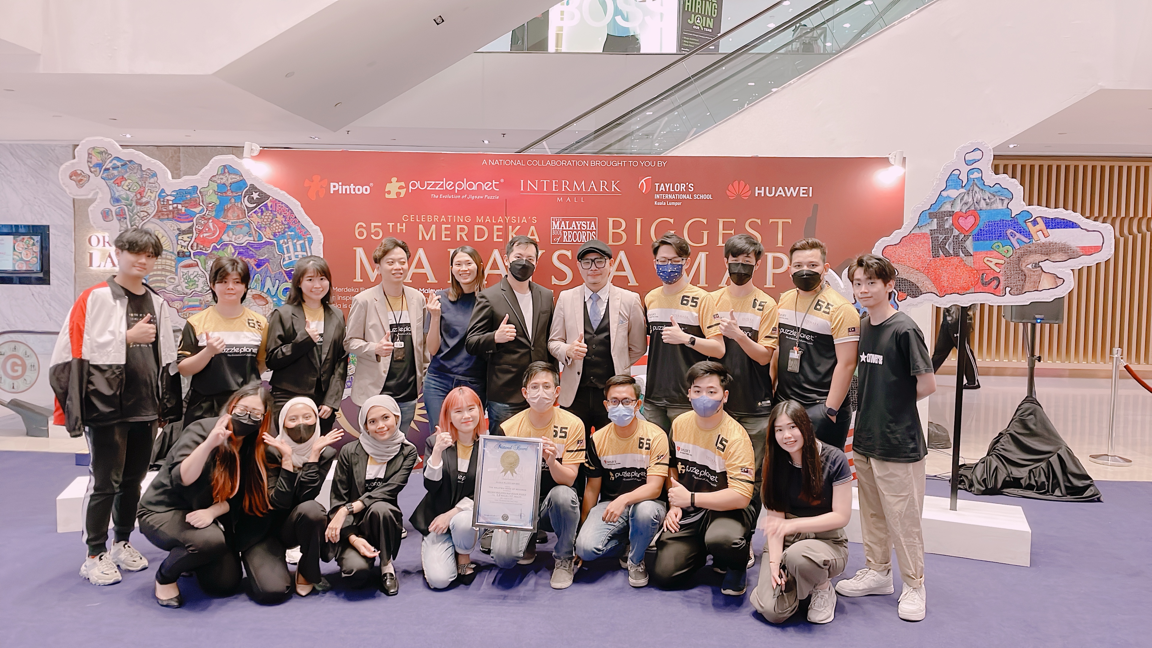 MALAYSIA BOOK OF RECORDS RECOGNISES ‘THE BIGGEST MALAYSIA JIGSAW PUZZLE MAP’ ON DISPLAY AT INTERMARK MALL