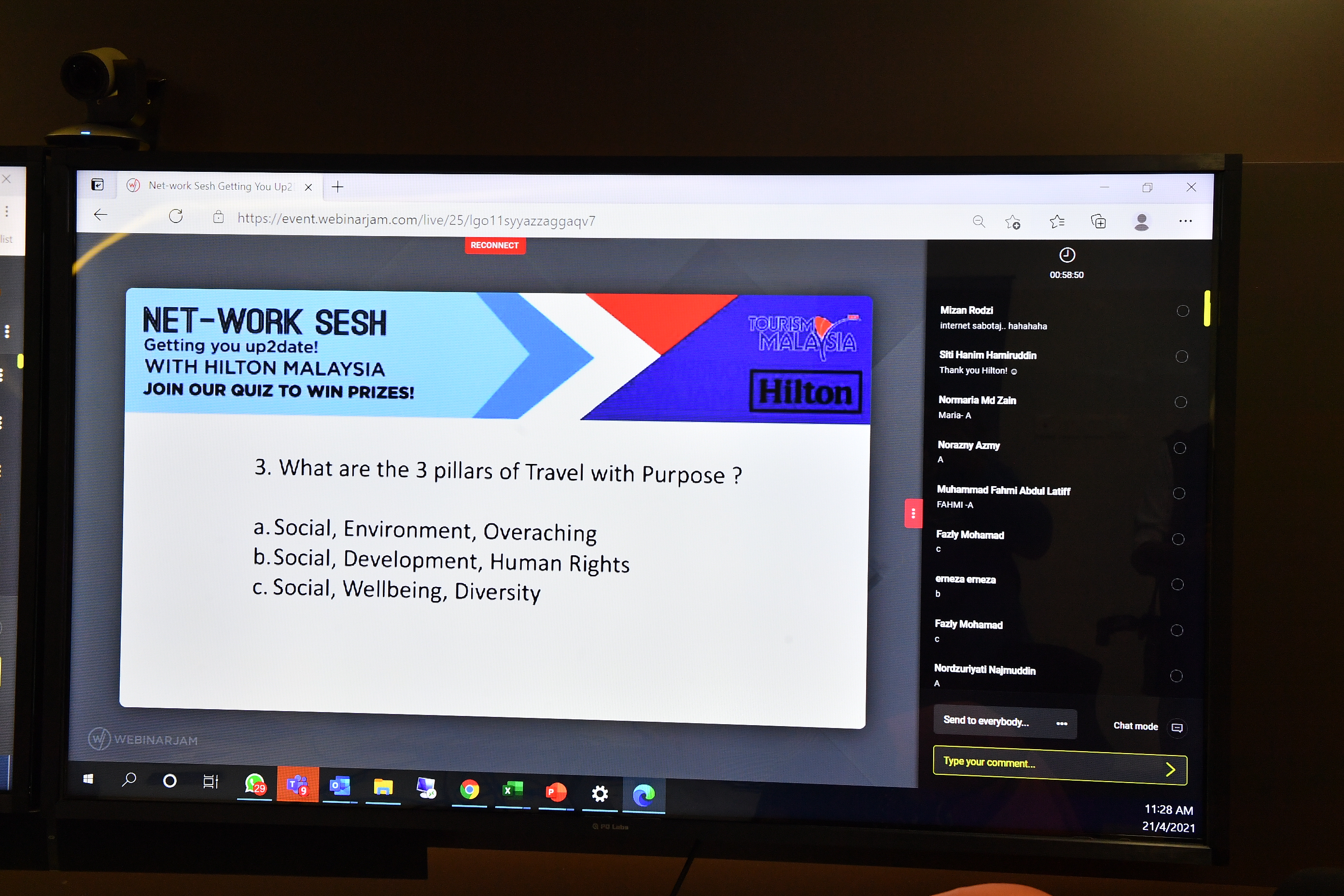 Net-Work Sesh: Getting you Up2Date! Siri 2/2021 with Hilton Malaysia