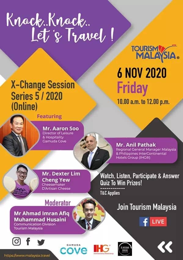 X-Change Session Series 5/2020 (Online) Knock-Knock Let's Travel..... Gamuda Cove, Intercontinental Hotels Group & D' Artisan Cheese.
