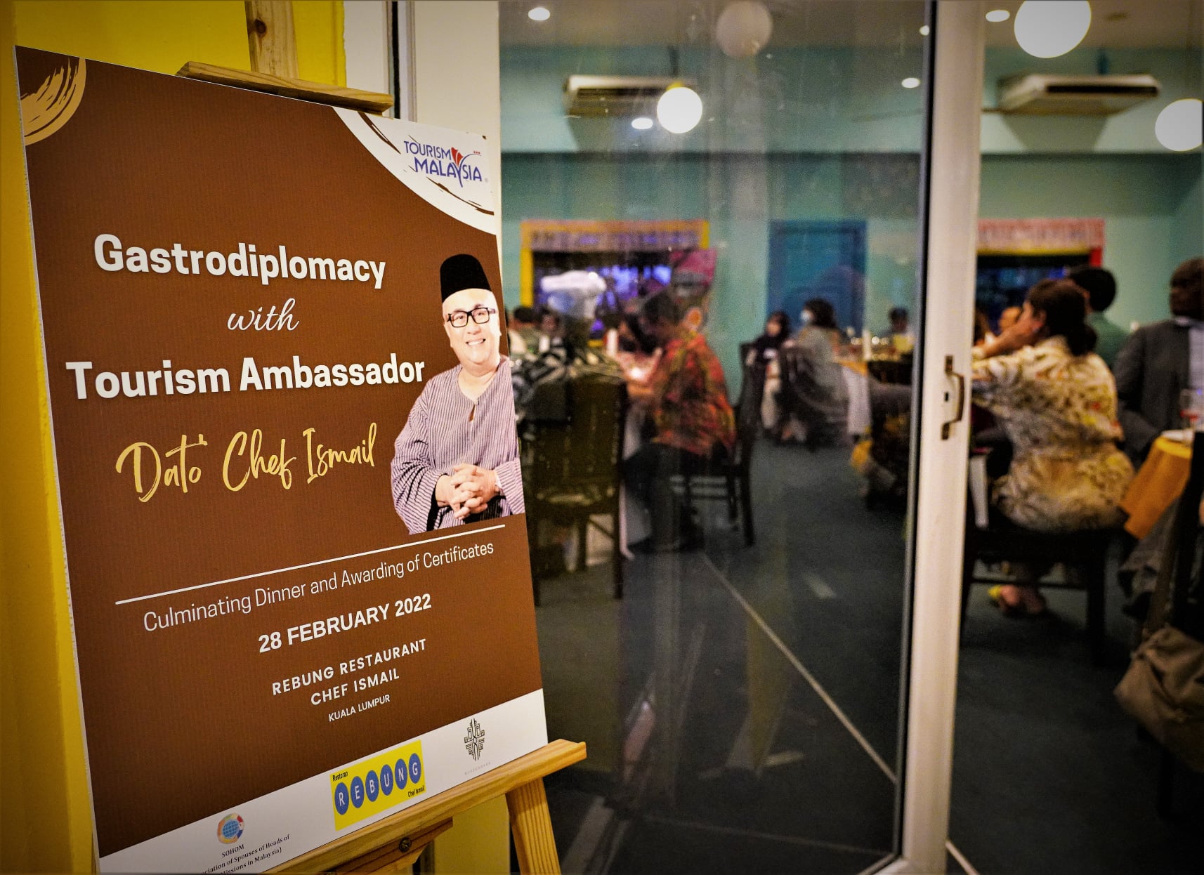 Gastrodiplomacy with Tourism Ambassador Dato’ Chef Ismail at Rebung Restaurant. 15 - 28 February 2022